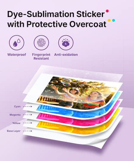Liene® Pearl N200 Pro 2" x 3" Dye-Sublimation Photo Paper & Ink Cartridges